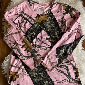 Mossy Oak pink camp long sleeve
